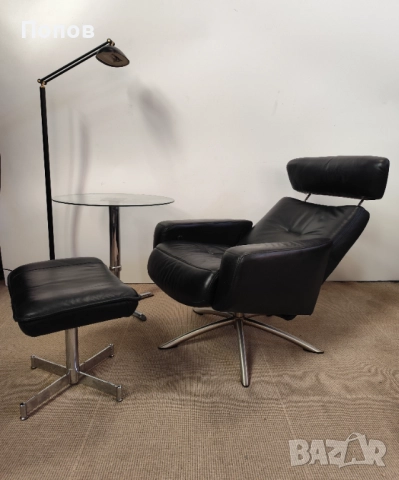 Дизайнерски кожен релакс стол IMG, снимка 11 - Дивани и мека мебел - 52434729