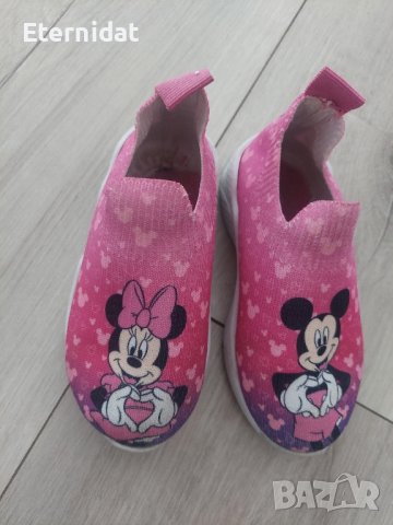 Розови детски маратонки тип чорап Miny Maus размер 24, снимка 1 - Детски маратонки - 42108393