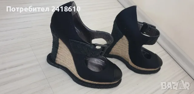 Botega Veneta Leather Wedge  Made in Italy Womens Size 39 /24.5 - 25см  ОРИГИНАЛ! Дамски обувки!