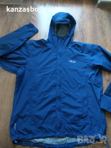Rab Mens Downpour Jacket - Twilight - мъжко яке-мембрана 2ХЛ, снимка 5 - Якета - 49090644