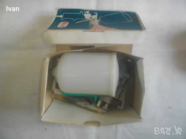 НОВ БЪЛГАРСКИ ПНЕВМАТИЧЕН РЪЧЕН БОЯДЖИЙСКИ ПИСТОЛЕТ СОЦ НРБ СТАРО КАЧЕСТВО ПЪЛЕН КОМПЛЕКТ ПБ-0,5, снимка 18 - Други инструменти - 49577580