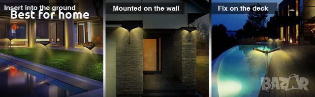 Соларни лампи комплект от 2 бр. Lafhome Solar Lights, снимка 5 - Соларни лампи - 41747207