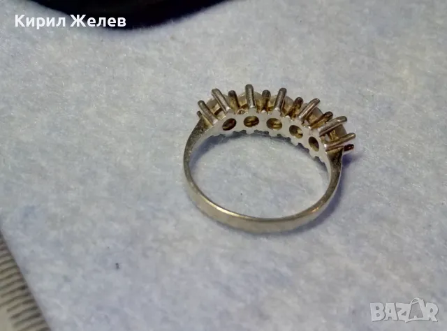 АВТОРСКИ СКЪПОЦЕНЕН СРЕБЪРЕН ПРЪСТЕН СРЕБРО 925 с ПЕЧАТ на БИЖУТЕРА и ФАСЕТИРАНИ СКЪПИ ЦИРКОНИ 50131, снимка 6 - Пръстени - 49876882