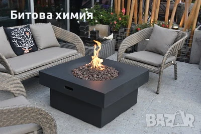 Маса с огнище - кръгла газова камина - отоплител., снимка 2 - Маси - 51255287