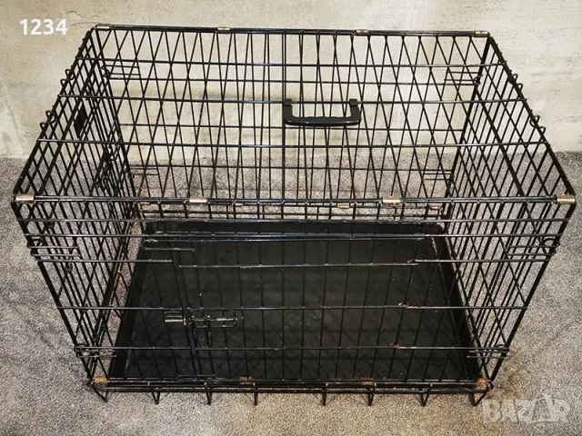 метална сгъваема клетка за куче 78x49x57см за транспорт и стационар