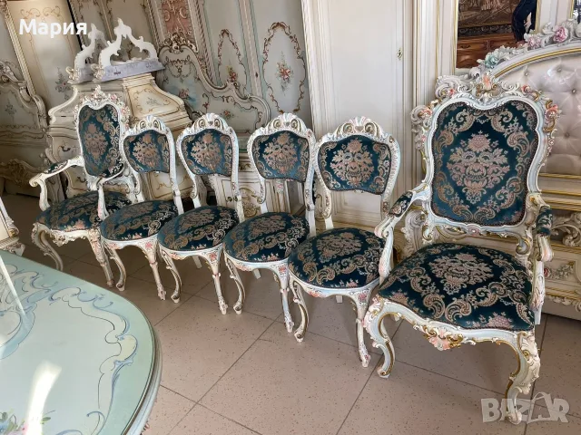 Италианска барокова трапезария , снимка 3 - Маси - 55997931
