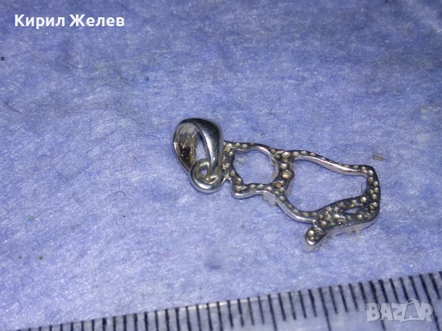 СКЪПОЦЕНЕН АЖУРЕН ФИГУРАЛЕН СРЕБЪРЕН АРТ МЕДАЛЬОН КОТЕНЦЕ СРЕБРО 925 с ЦИРКОНИ 38215, снимка 9 - Колиета, медальони, синджири - 40932323