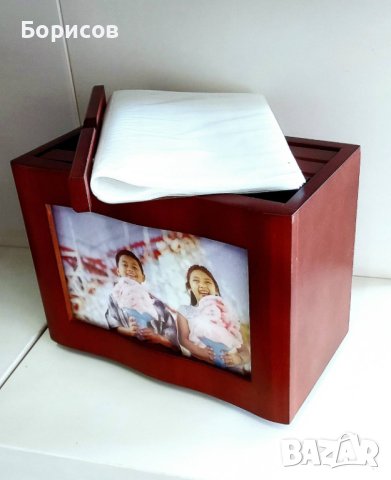 Дървен Албум за Снимки с Въртяща се стойка, снимка 1