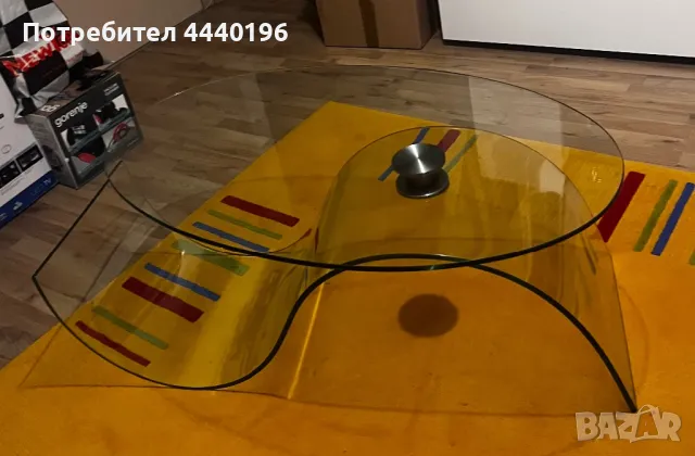 Стъклена маса от 2 части, снимка 1