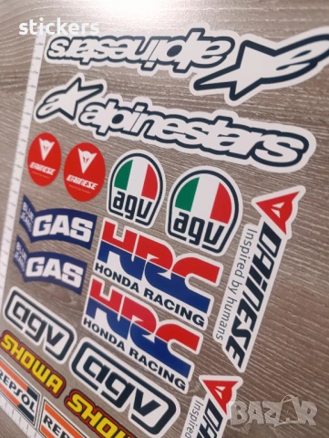 Стикери за ХОНДА Honda Alpinestars GRC AGV Showa и др., снимка 5 - Части - 51368763