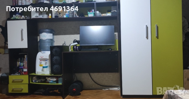 Комплект от ъглови легла с ракла, гардероб,бюро със секция., снимка 2 - Спални и легла - 52891145