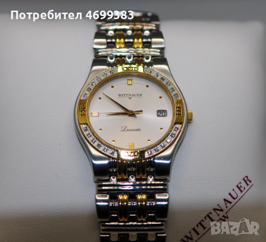 Швейцарски дамски часовник с диаманти - Wittnauer Laureate, снимка 3 - Дамски - 53031051