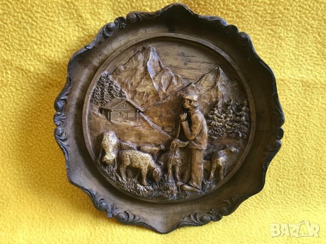 2бр винтидж декорация за стена резин Sic France овчар моряк спалня, снимка 11 - Пана - 40655431