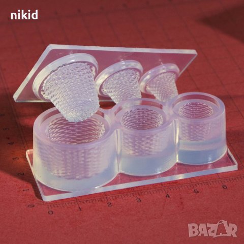 3D 2 части 3 мини саксийки кошница панер кош саксия кащпа силиконов молд форма фондан смола декор , снимка 2 - Форми - 41043536