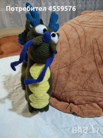 Плетен страшен дракон, снимка 2 - Плюшени играчки - 53773116