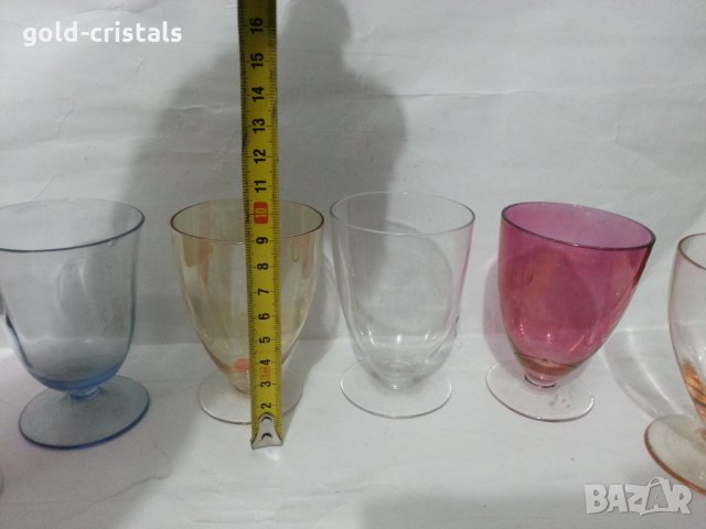 Ретро стъклени чаши чашки, снимка 2 - Антикварни и старинни предмети - 35996460