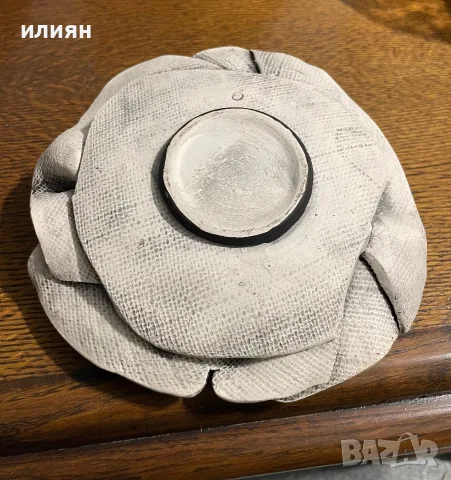 Авторска ръчна Българска керамика. Свещник, снимка 4 - Декорация за дома - 56222102