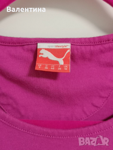 Puma дамска тениска S размер лилава, снимка 3 - Тениски - 36401047