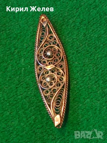 СТАРА СРЕБЪРНА БРОШКА ФИЛИГРАН 6974, снимка 7 - Антикварни и старинни предмети - 30331025