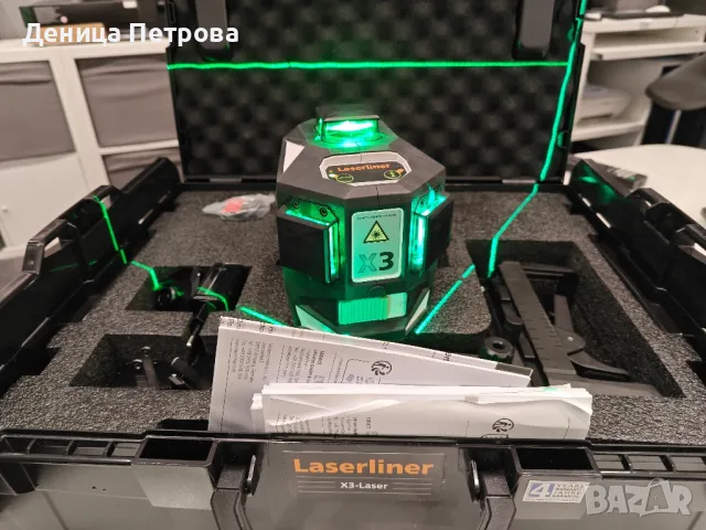 Зелен лазерен нивелир Laserliner X3-Laser Pro