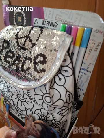 Раница за оцветяване с пайети Backpack Bag Reversible Sequins, снимка 5 - Раници - 51897832