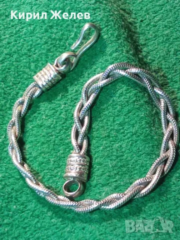 РЕТРО АРТ ПЛЕТКА СРЕБЪРНА ГРИВНА СРЕБРО ВИСОКА ПРОБА с ЩЕМПЕЛ на БИЖУТЕРА Стара РЪЧНА РАБОТА 48642, снимка 14 - Антикварни и старинни предмети - 48492812