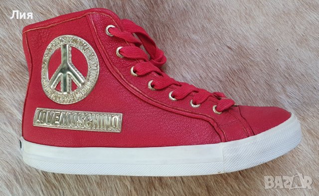 Кецове Love Moschino естествена кожа 37 номер, снимка 2 - Кецове - 42729434