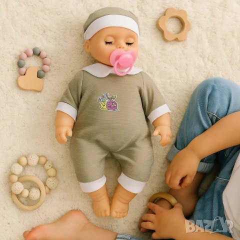 Кукла бебе с биберон – 25 см звук и забавление, снимка 6 - Кукли - 51067436