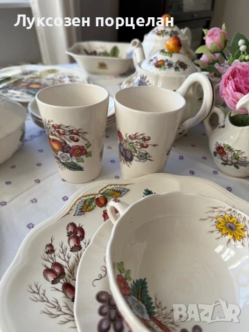 Английски порцеланов сервиз Spode “Reynolds” –  60 части, снимка 14 - Сервизи - 53781931