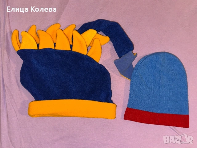 Две детски шапки - динозавър и Маккуин 4-7 г, снимка 2 - Шапки, шалове и ръкавици - 53037042