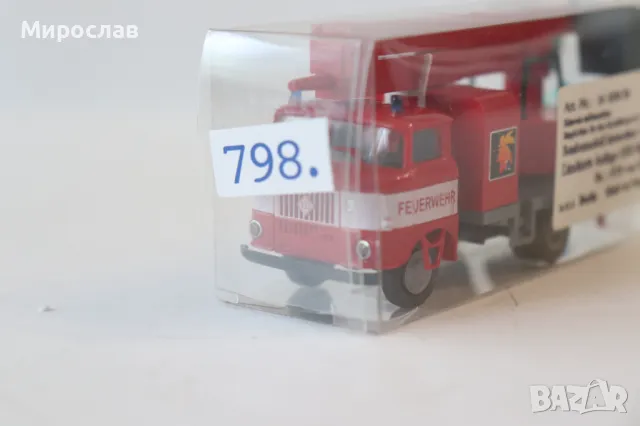 S.E.S. 1:87 H0 IFA АВТОВИШКА ПОЖАРНА КОЛИЧКА МОДЕЛ КАМИОН, снимка 4 - Колекции - 49918871