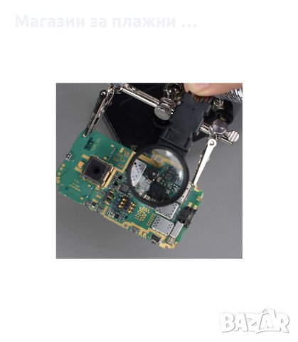 НАСТОЛНА ЛУПА С LED ЛАМПА, ТРЕТА РЪКА, 220VAC, 22W, УВЕЛИЧЕНИЕ 2.5X - код 16129, снимка 8 - Други инструменти - 34267379