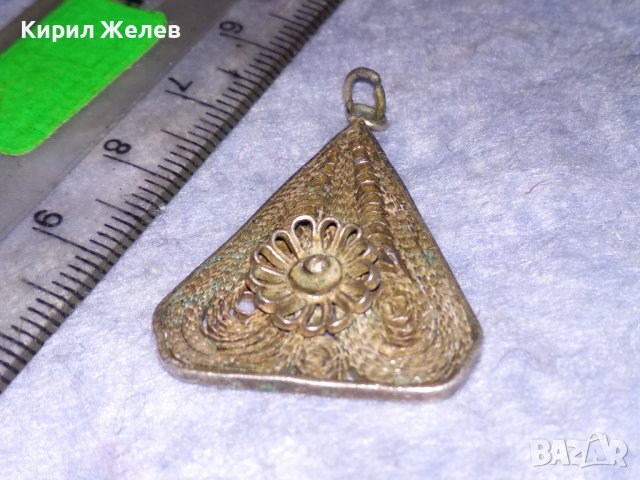 19век ФИЛИГРАНЕН СРЕБЪРЕН НАКИТ МЕДАЛЬОН ВИСОКА ПРОБА СРЕБРО ИЗЦЯЛО РЪЧНА МАЙСТОРСКА ИЗРАБОТКА 18042, снимка 11 - Антикварни и старинни предмети - 40940360