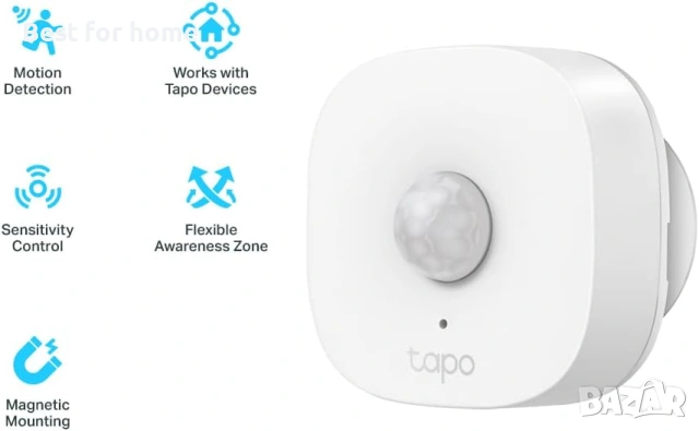 Tapo T100 интелигентен сензор за движение, снимка 3 - Друга електроника - 53236956