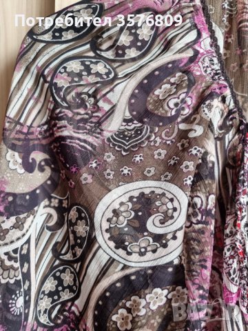 Красива, елегантна, прозрачна блуза, с три четвърти ръкав, в розова щампа , снимка 10 - Блузи с дълъг ръкав и пуловери - 39568498