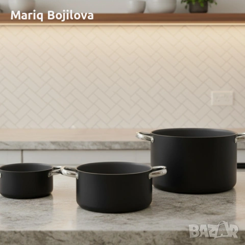 Алуминиева тенджера с мраморно покритие и капак – здравословно готвене без загаряне, снимка 4 - Съдове за готвене - 53660792