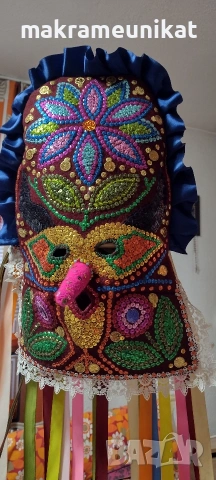 Кукерска маска, гугла, юношеска, нова, арт, новодел, снимка 5 - Декорация за дома - 43956219