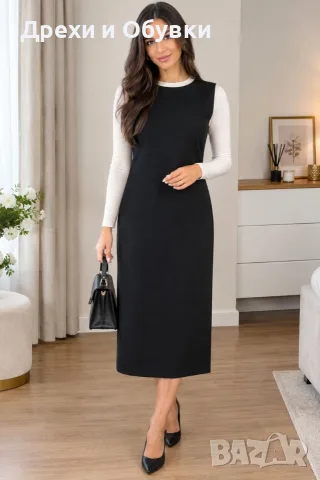 Черна елегантна рокля Zara, снимка 4 - Рокли - 56358494