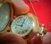 Колие-часовник,"Чайка"-позлата,емайл, снимка 4