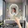 LUVODI LED огледало за баня 600x900 IP56 антифог с димер и 3 цвята, снимка 4