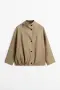 Раирано бомбър яке от лен на Massimo Dutti, снимка 1