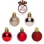Комплект коледни топки червено и шампанско 3 см 20 бр._1198803, снимка 1