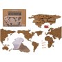 Коркова карта на света за залепяне - разделена по континенти, снимка 1 - Арт сувенири - 41421479