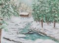 Зима в гората маслена картина