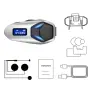 Bluetooth интерком за мото каска с FM радио и 40 часа работа, снимка 3