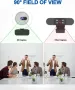 InstyQ 1080P уеб камера за стрийминг със светлина, микрофон 90° изглед, снимка 2