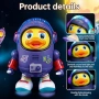 Ново Космическо пате робот – пее, танцува, ходи наляво/надясно, LED играчка, снимка 3
