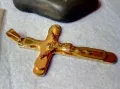 ПОЗЛАТЕНО НАГРЪДНО РАЗПЯТИЕ КРЪСТ от БЛАГОРОДНА СТОМАНА с ОРНАМЕНТИКА 45603, снимка 5