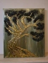 Картина златно дърво с камъни, снимка 1