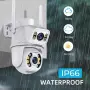 Двойна WiFi камера MB-A28 iCSee 6MP IP66, снимка 1